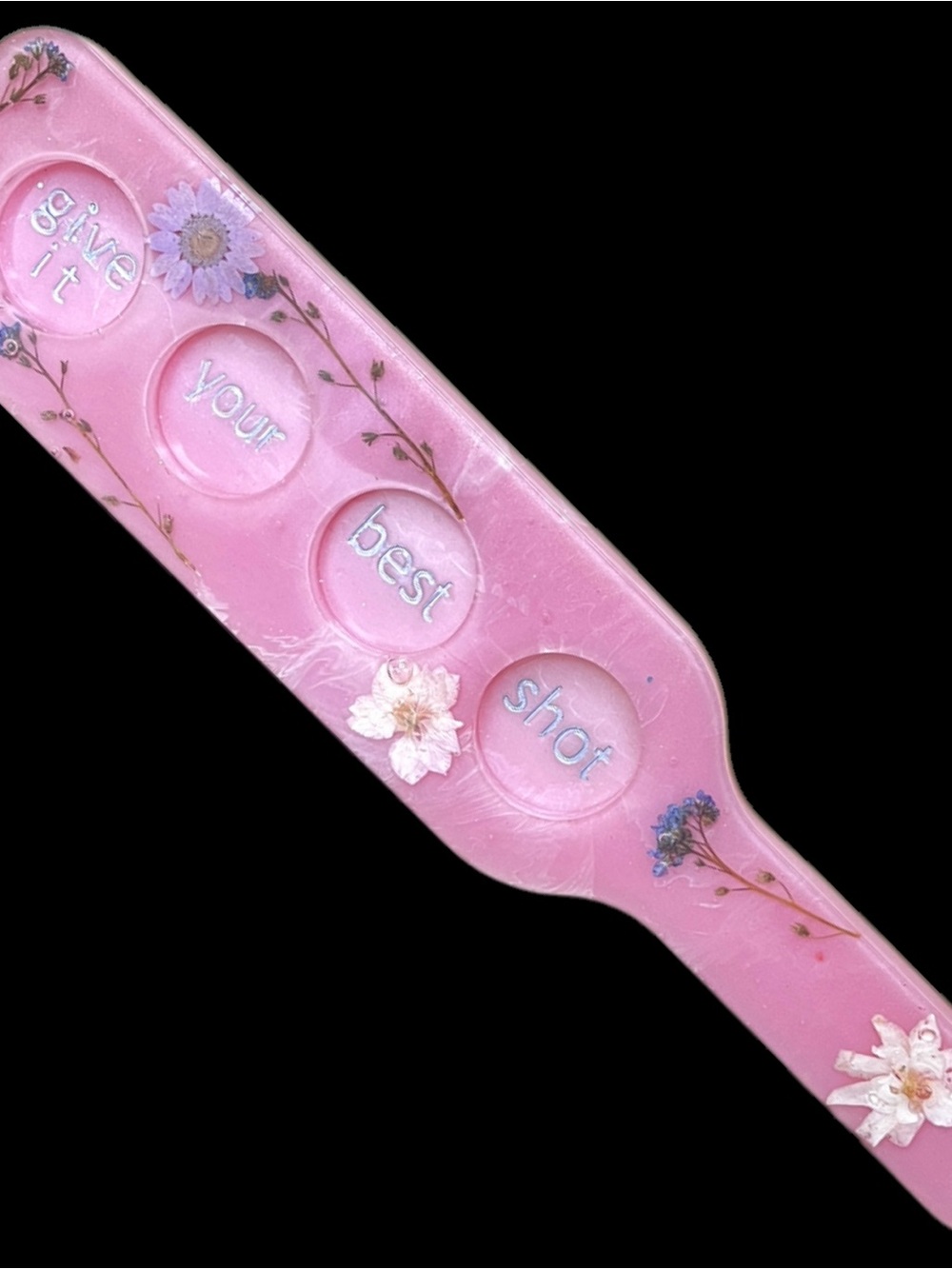 Shot Paddle Handmade Pink or 2-Tone Blue with Plastic Disposable Shot Glasses. - Picture 3 of 4